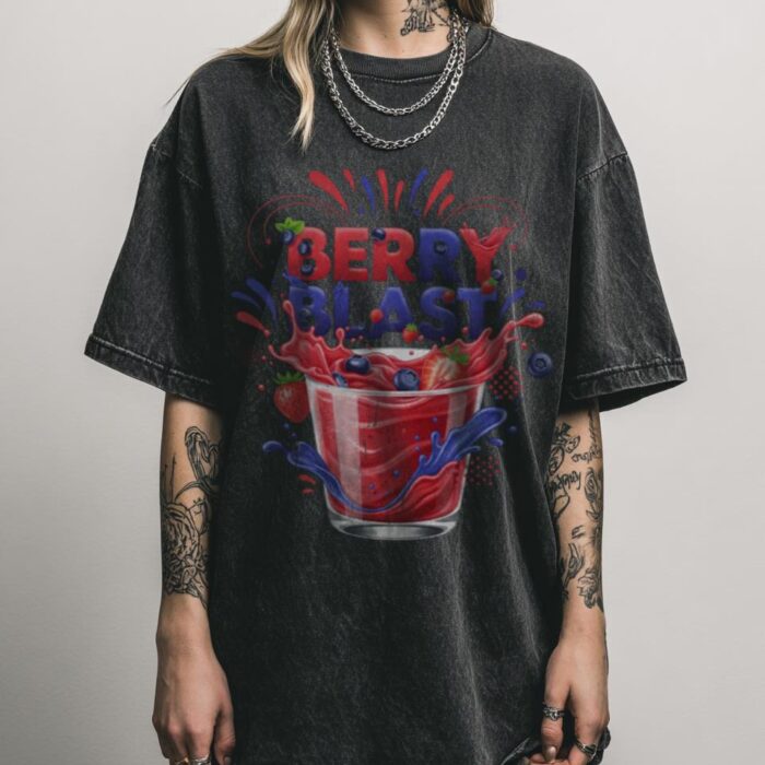 Berry Blast Smoothie T-Shirt | Summer Fruit Graphic Tee