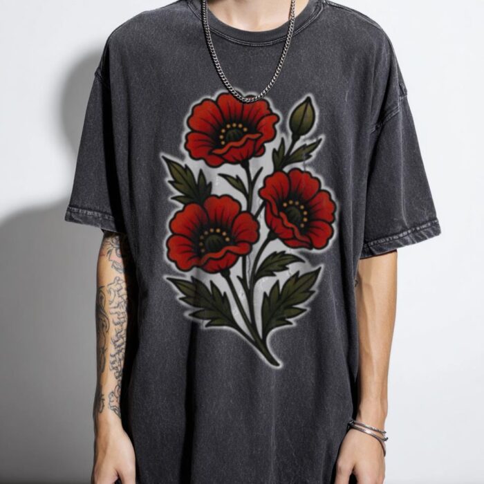 California Poppy T-Shirt | August Birth Flower Tee California Poppy T-Shirt | August Birth Flower Tee