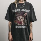 Funny Witch Bunny T-Shirt | 'Read More Books' Halloween Tee