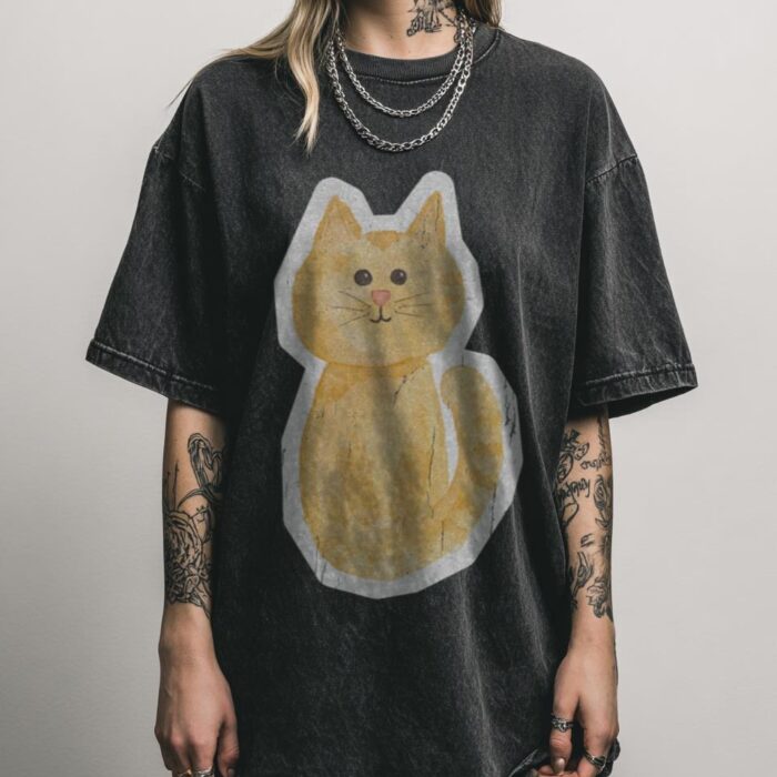 Ginger Cat Watercolour T-Shirt | Orange Kitten Art Tee