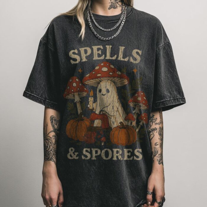 Halloween Mushroom T-Shirt | Cottagecore Fungi Tee
