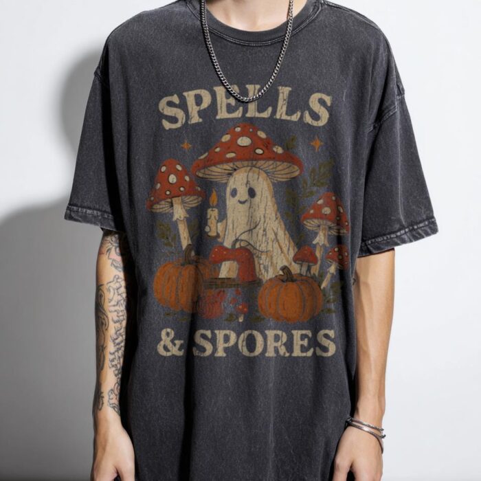 Halloween Mushroom T-Shirt | Cottagecore Fungi Tee