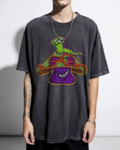 Psychedelic Mushroom T-Shirt | Trippy Caterpillar Tee