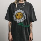 Smiley Face Flower T-Shirt | Cute Happy Cartoon Daisy Tee