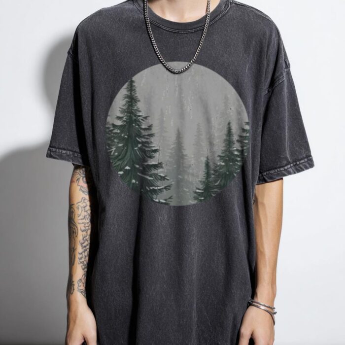 Snowy Mountain T-Shirt | Vintage Winter Landscape Tee