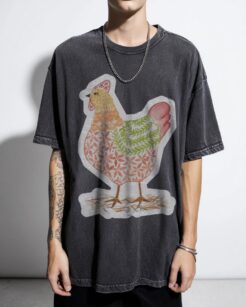 Watercolour Hen T-Shirt | Farmhouse Style Chicken Tee