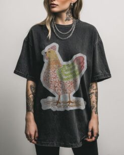 Watercolour Hen T-Shirt | Farmhouse Style Chicken Tee