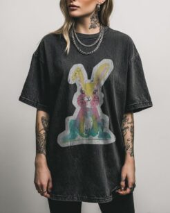 Watercolour Rainbow Bunny T-Shirt | Cute Animal Tee