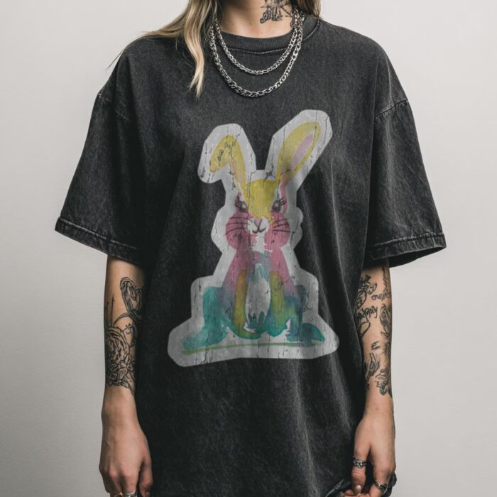 Watercolour Rainbow Bunny T-Shirt | Cute Animal Tee