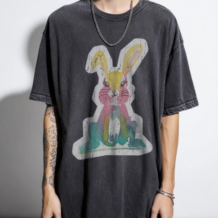 Watercolour Rainbow Bunny T-Shirt | Cute Animal Tee