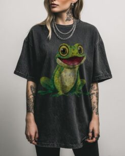 Yellow & Green Frog T-Shirt | Colorful Amphibian Tee